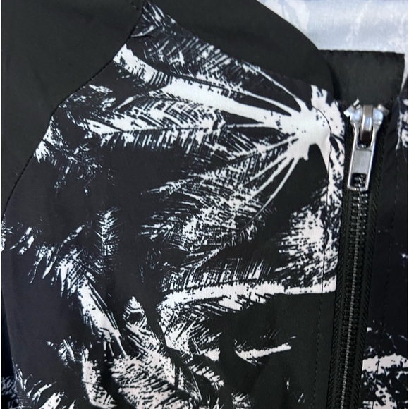 Torrid Lovesick Color Block Bomber Jacket Palms Black grunge Beachcore retro - Picture 5 of 10